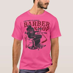 Vintage Classic Barber Shop Funny Gift Idea Barber T-Shirt