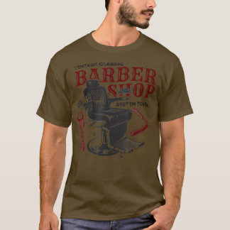 Vintage Classic Barber Shop Funny Gift Idea Barber T-Shirt