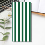 Vintage Classic Bottle Green & White Stripes Magnetic Notepad<br><div class="desc">The Bottle Green & White stripes pattern is a pattern from the past, chraacterised by parallel Bottle Green & White stripes of various widths that are repeated throughout the pattern. This pattern refers to the classic style and is chraacterised by subtlety and elegance. Bottle Green & White colours are subdued,...</div>