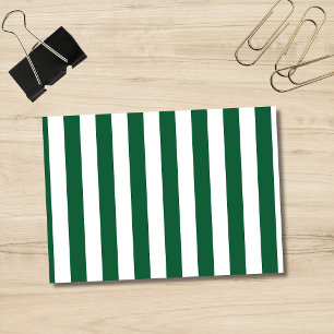 Vintage Classic Bottle Green & White Stripes Post-it Notes