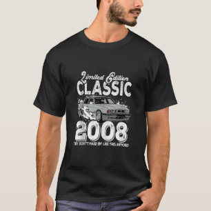 Vintage Classic Car 2008 15th Birthday 15 Years Ol T-Shirt