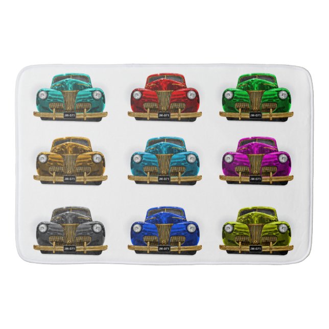 Vintage classic car bath mat (Front)