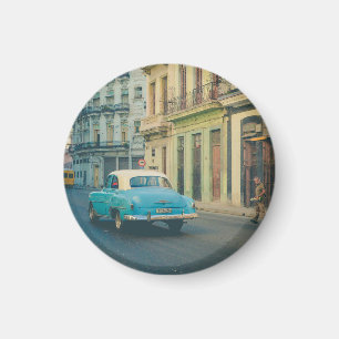 Vintage Classic Car Havana Cuba Street Photography Magnet
