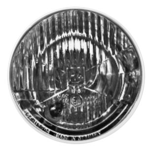 Vintage Classic car headlight chrome look Ceramic Knob