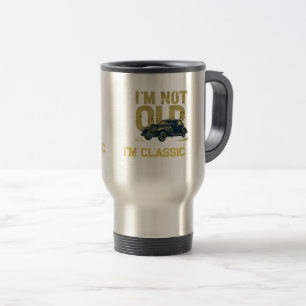 > Vintage Classic Car Retro Birthday Travel Mug