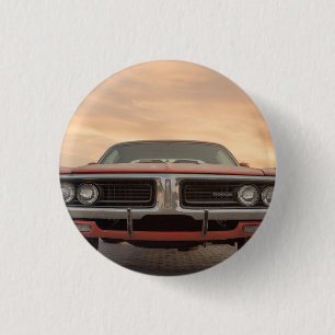 Vintage Classic Car Sunset View 3 Cm Round Badge