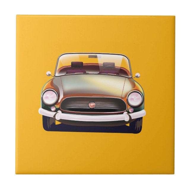 Vintage Classic car Tile (Front)