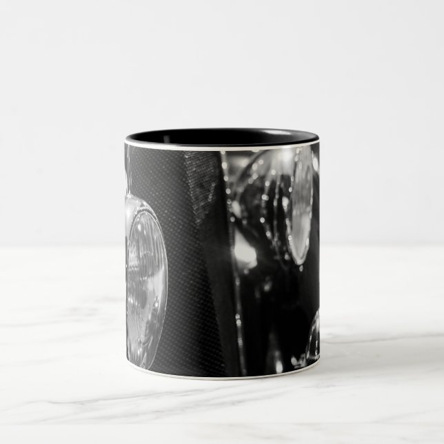 Vintage Classic Car Two-Tone Coffee Mug (Center)