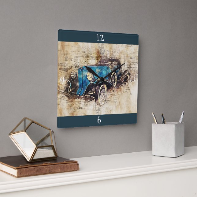 Vintage Classic Car Wall Clock (Office)