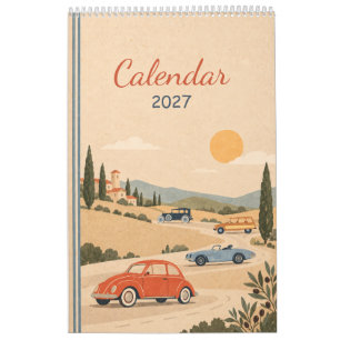 Vintage Classic Cars 2027 Wall Calendar