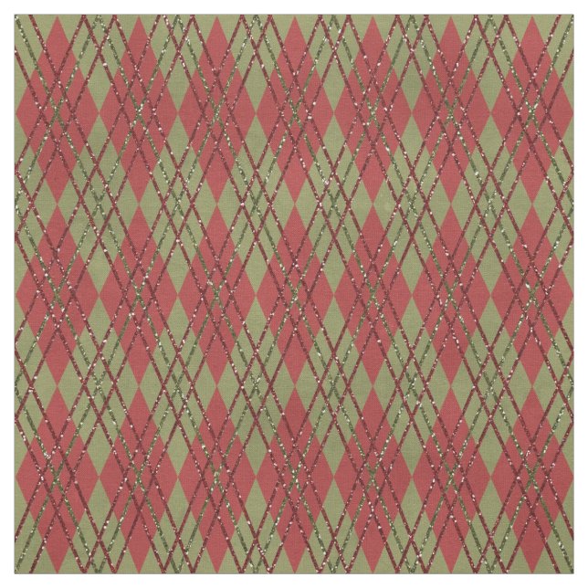 Vintage Classic Chic Argyle Plaid Tartan Pattern Fabric (Swatch)