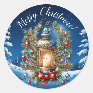 Vintage Classic Christmas I Classic Round Sticker