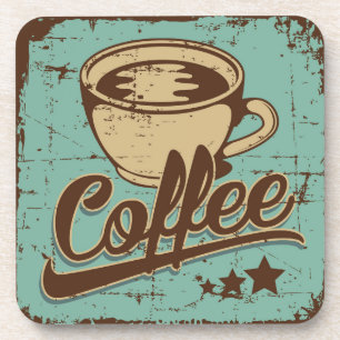 Vintage Classic Coffee Olive Green Coaster
