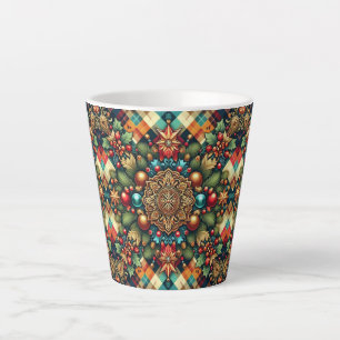 Vintage/Classic colorful Christmas Latte Mug