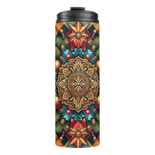 Vintage/Classic colorful Christmas Thermal Tumbler