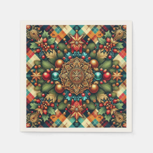 Vintage/Classic colourful Christmas Napkin