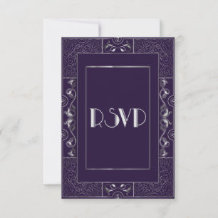 Vintage Classic Gatsby Style RSVP Manuela 2 Card