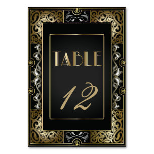 Vintage Classic Gatsby Style  Table Number