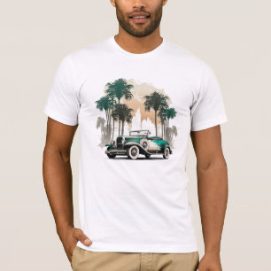 Vintage Classic Green Automobile Tropical T-Shirt