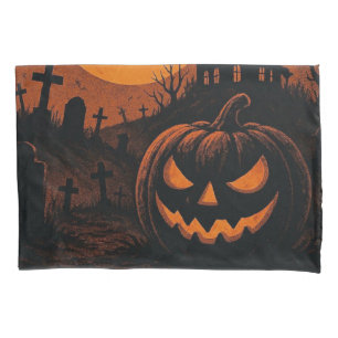 Vintage, classic Happy Halloween pumpkin Pillowcase