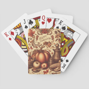Vintage/Classic Happy Thanksgiving Playing Cards