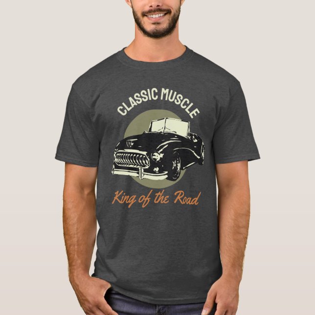 Vintage classic muscle typography  T-Shirt (Front)