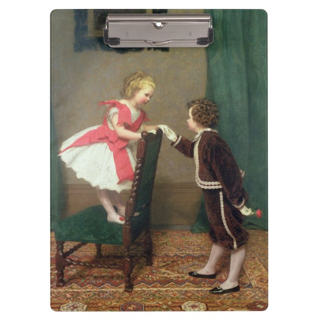 Vintage Classic Painting of Victorian Children Clipboard (Front)