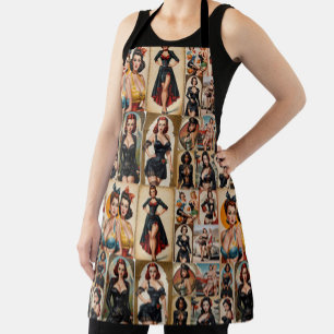 Vintage Classic Pin-up Girls Collection Design Apron