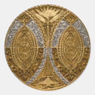 vintage classic round sticker