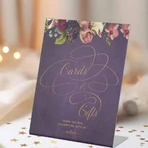 Vintage classic script cards and gifts sign