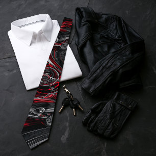 Vintage Classic Sports Car Charcoal Men's Tie