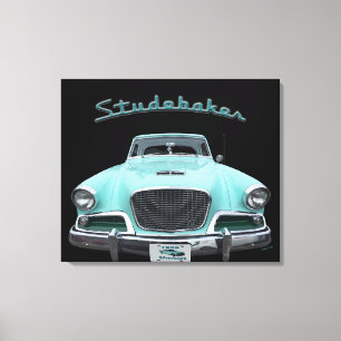 Vintage Classic Studebaker Silver Hawk 1959 Car Canvas Print