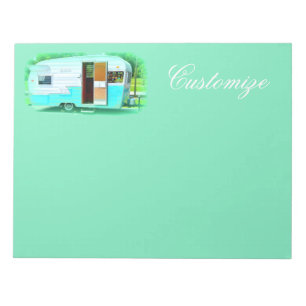 Vintage classic trailer gypsy caravan notepad