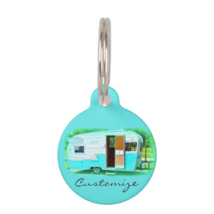 Vintage classic trailer gypsy caravan pet tag