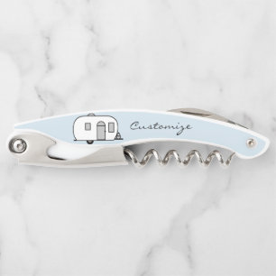 Vintage classic trailer rounded caravan corkscrew