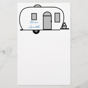 Vintage classic trailer rounded caravan stationery
