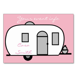 Vintage classic trailer rounded caravan table number