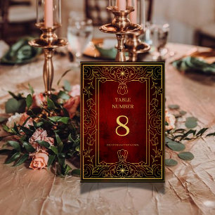 Vintage Classic Unique Custom Wedding Table Number