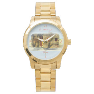 Vintage classic weathered wood caravan watch