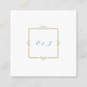 Vintage Classic Wedding Direction Enclosure Card