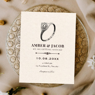 Vintage classic wedding elegant invitation