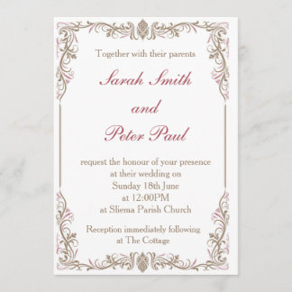 Vintage/Classic Wedding Invitation