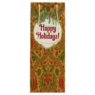 Vintage Classic William Morris Personalised Wine Gift Bag