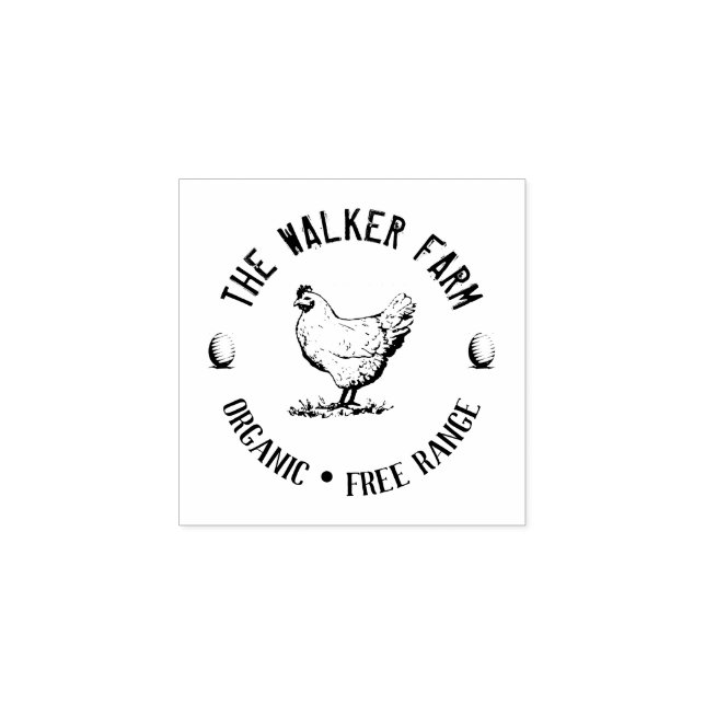 Vintage Classical ⎢ Personalised Egg  Rubber Stamp (Imprint)