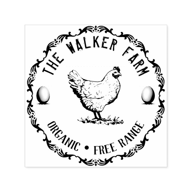 Vintage Classical ⎢ Personalised Egg Self-inking S Stamp (Design)