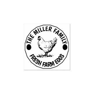 Vintage Classical ⎢ Personalised Farm Fresh Egg Ru Rubber Stamp