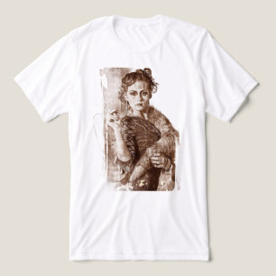 Vintage Classical Renaissance Woman Portrait Fine Tri-Blend Shirt
