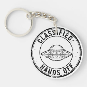 Vintage Classified: Hands Off UFO Key Ring