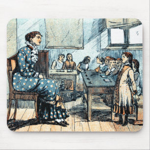 Vintage Classroom Scene Gift Mouse Pad