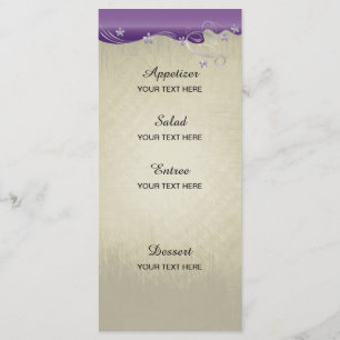 Vintage Classy Design Amethyst and Silver Menu